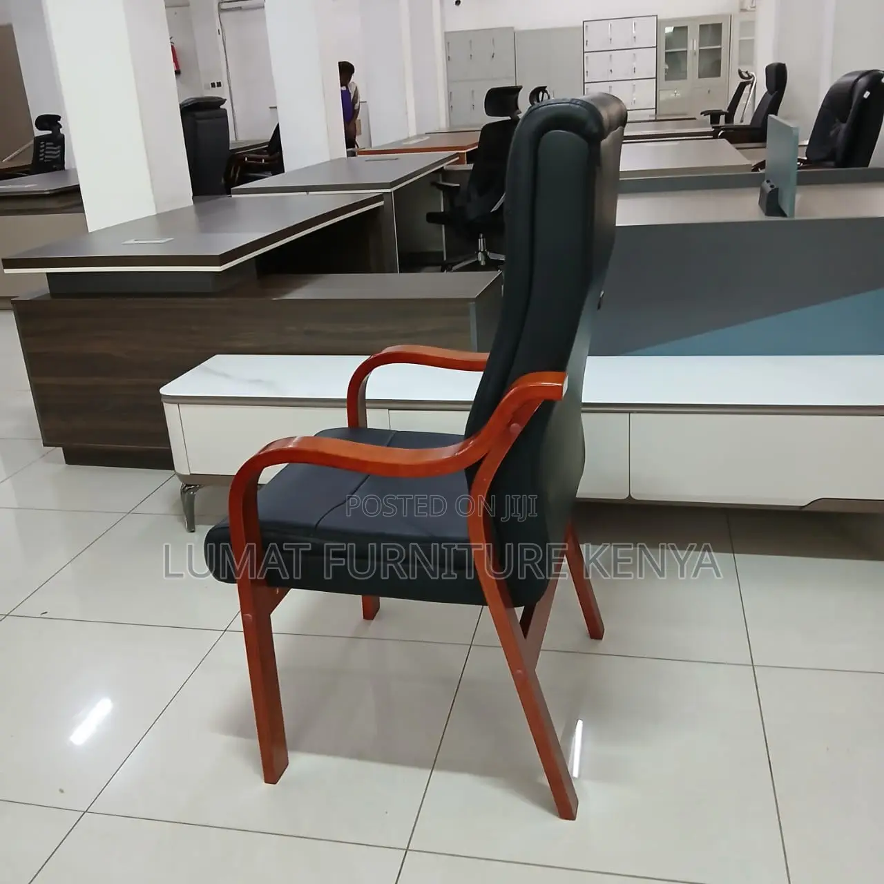 Vintage Wood Office Guest Chair