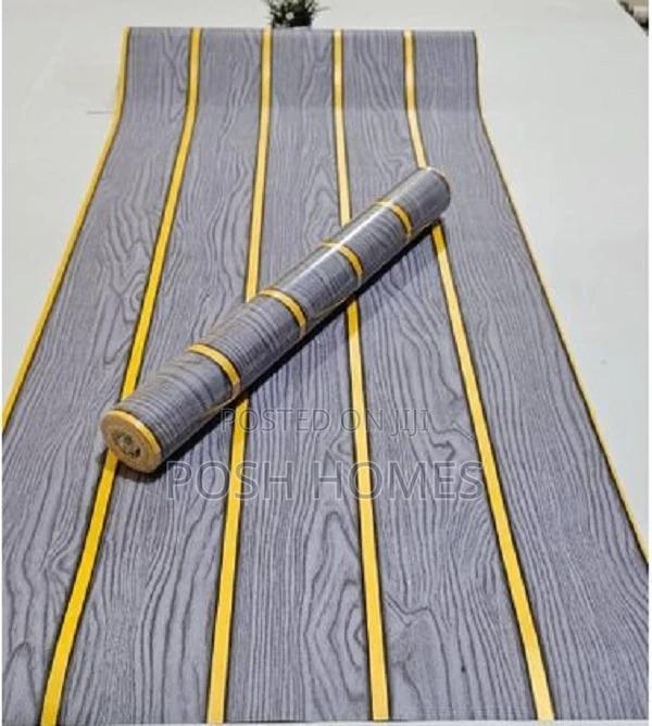 Gold/Grey Fluted Wallpapers Self Adhesive
