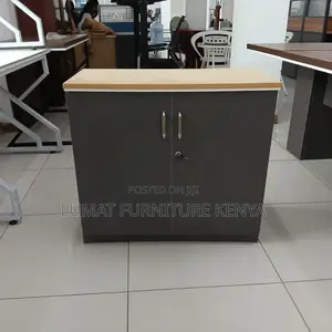 Slate Gray Wooden Office Credenza