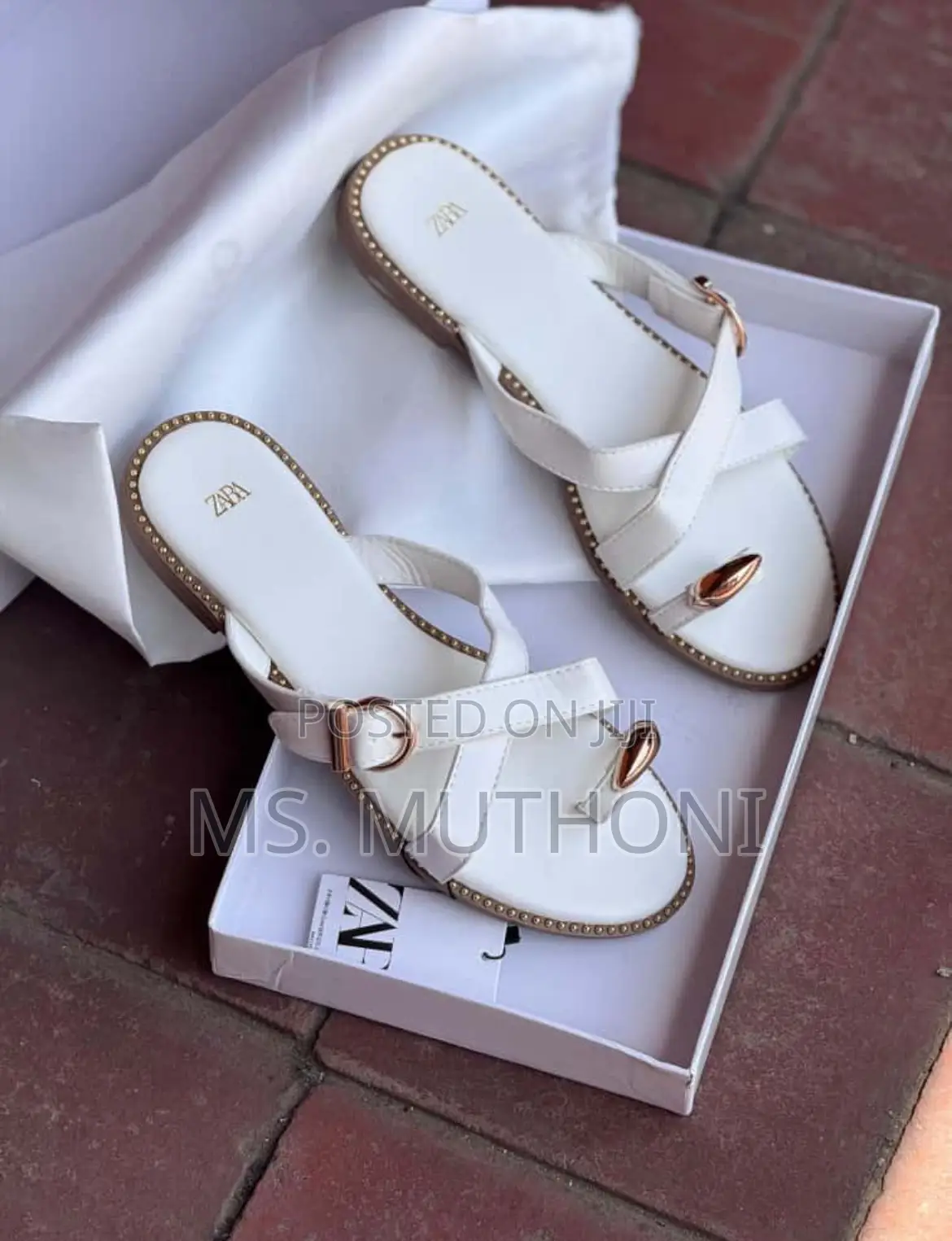 Zara With a Buckle and Toe Ring Detail Ladies Sandals