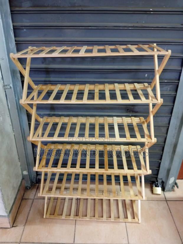 6 - Layer Bamboo Shoe Rack/Foldable Shoe Rack - thumbnail 9