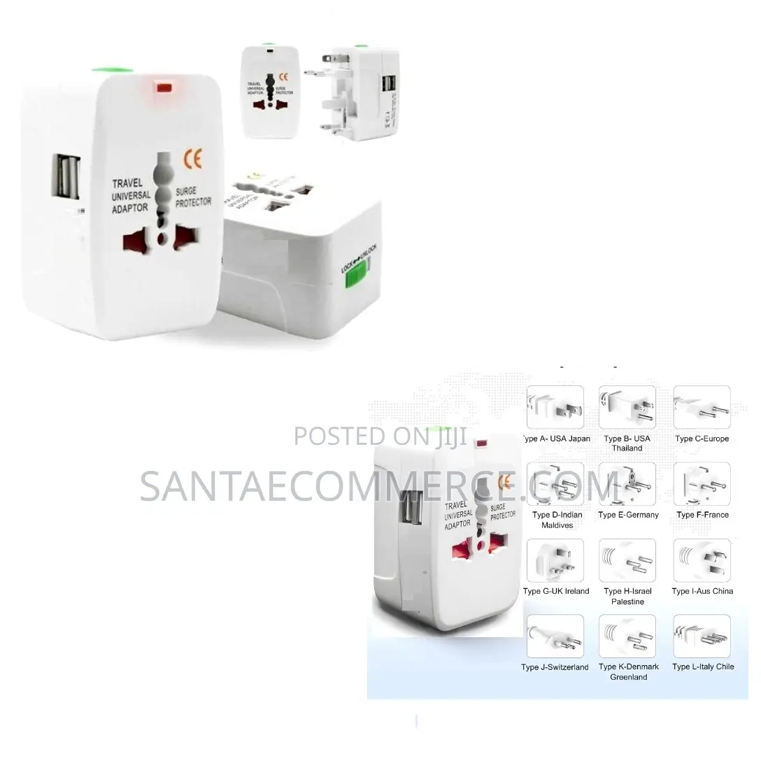 International 110v 240v Multiplug 5vusb Travel Adaptor Surge Protector