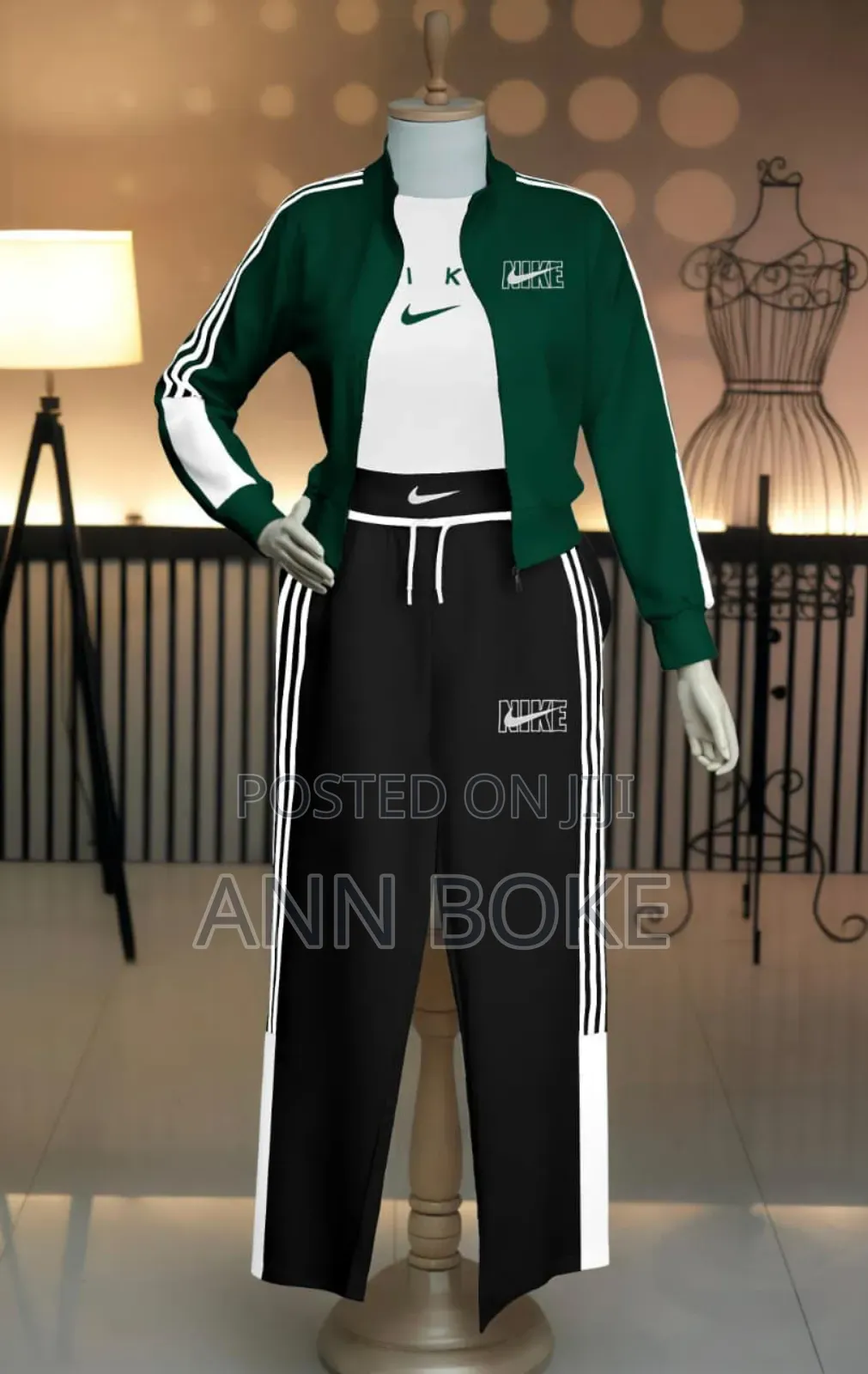 Turkish 3pc Ladies Set Nike Branded (Embroidered) Material Soft