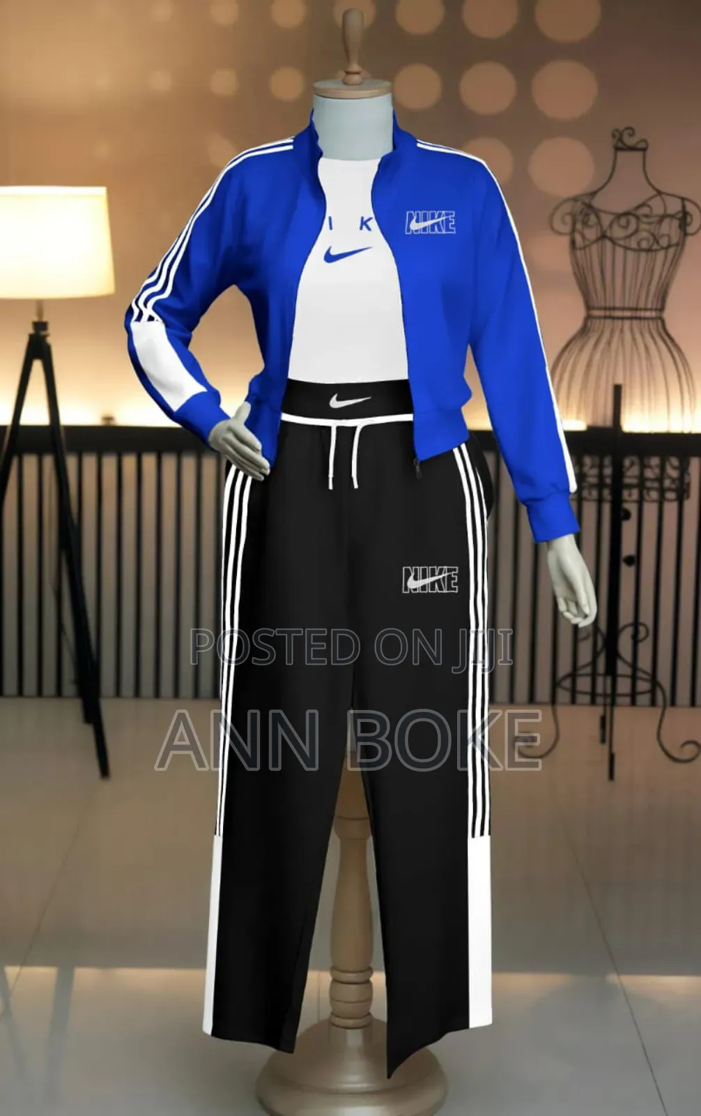 Turkish 3pc Ladies Set Nike Branded (Embroidered) Material Soft