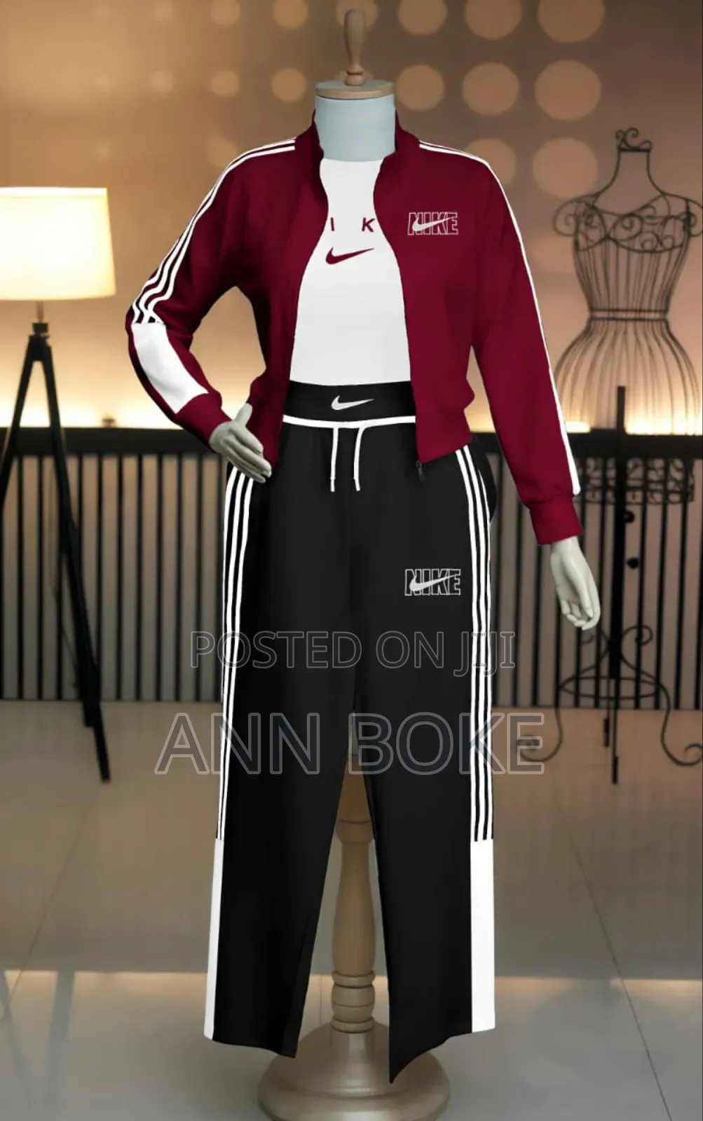 Turkish 3pc Ladies Set Nike Branded (Embroidered) Material Soft