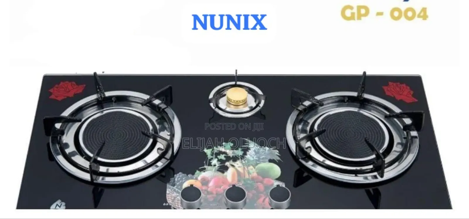 Nunix 3burner Infrared Top Glass