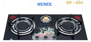 Nunix 3burner Infrared Top Glass