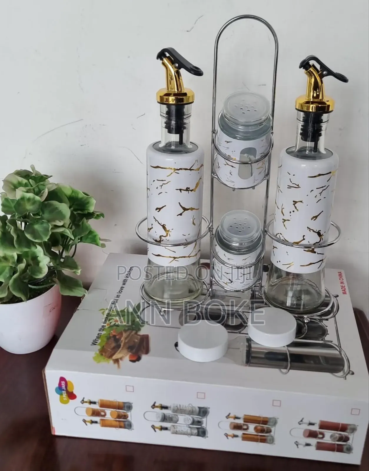 5in1 Seasoning Set 2 - 300ml Oil Dispenser 2 - 100ml Salt