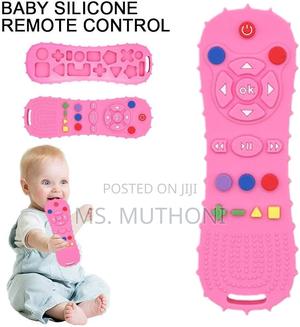 Bpa Free Remote Silicone Baby Teether for Teething Gums, - thumbnail 2