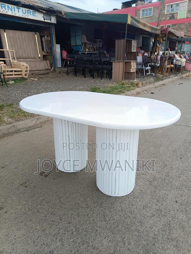 Modern Dinning Table, White 