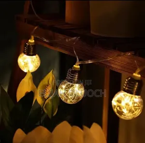 Golden String Lights With Glitters
