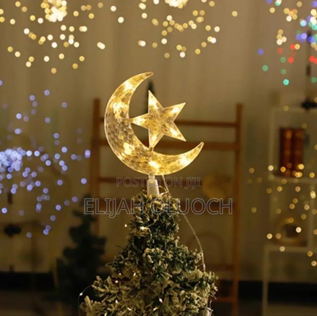 Christmas Tree Top Moon With Led Lights Lamp - thumbnail 2
