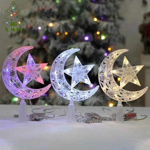 Christmas Tree Top Moon With Led Lights Lamp - thumbnail 3