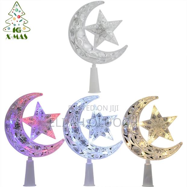 Christmas Tree Top Moon With Led Lights Lamp - thumbnail 4