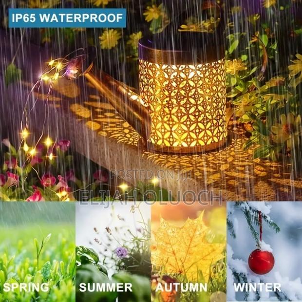 Solar Watering Can Light With Shepherd Hook - thumbnail 2