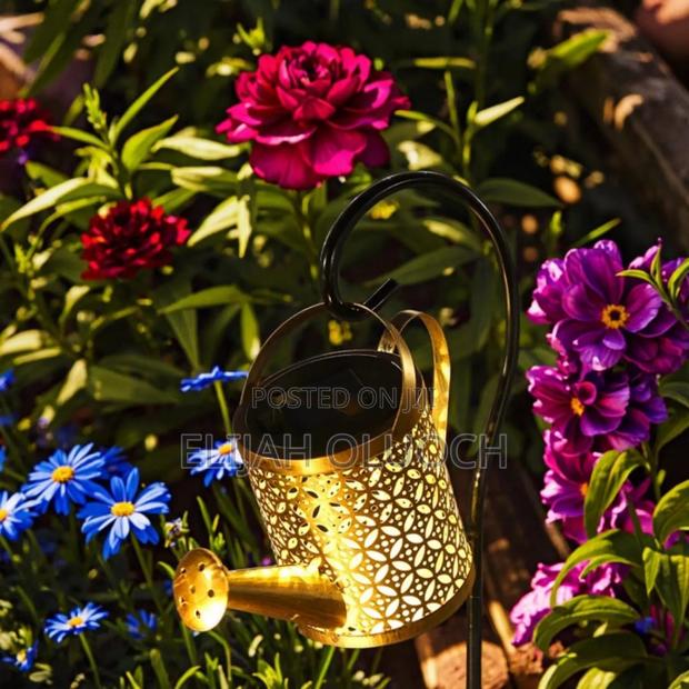 Solar Watering Can Light With Shepherd Hook - thumbnail 3