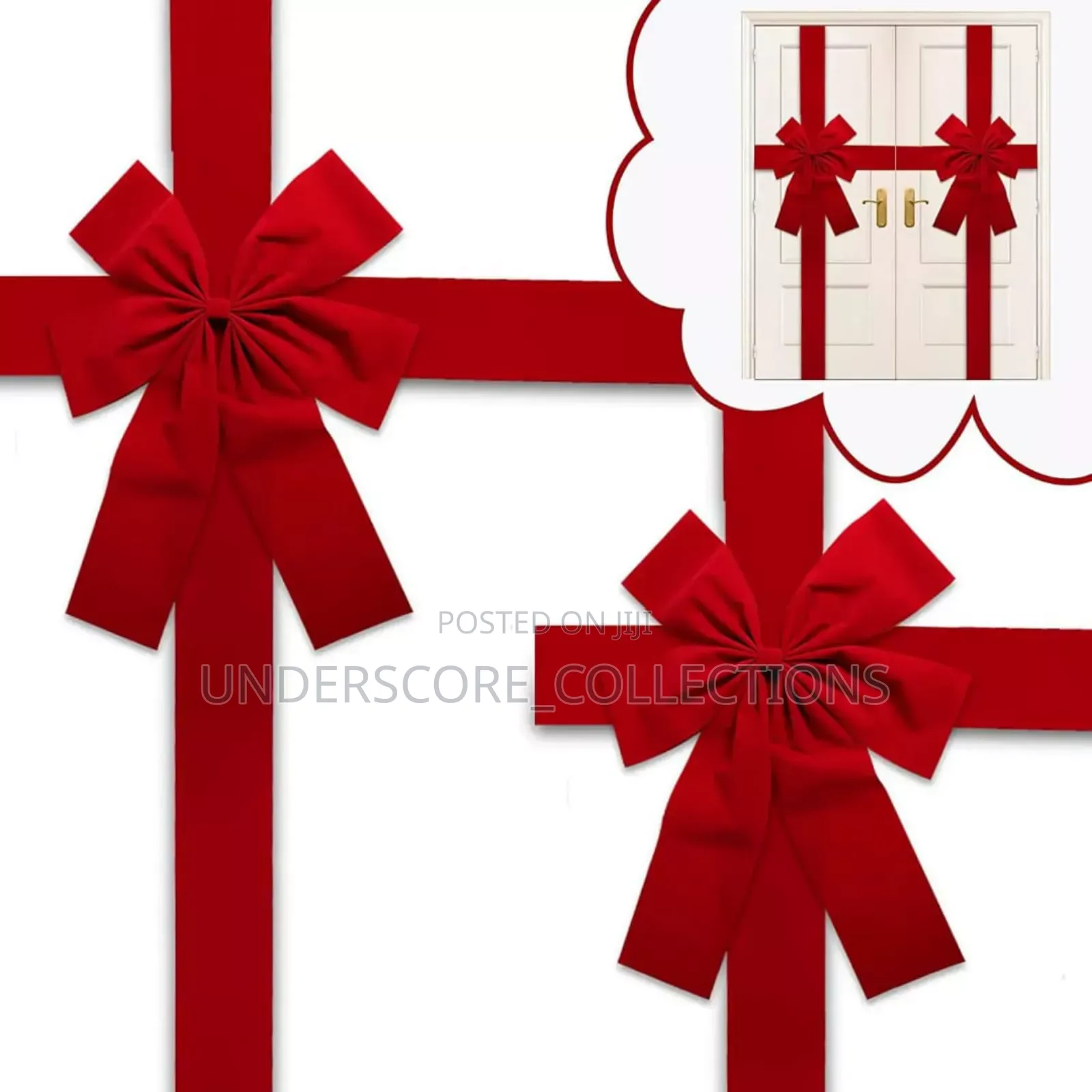 Red Large Christmas Door Ribbons