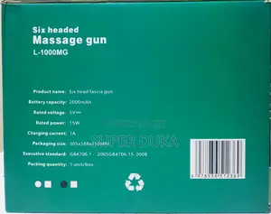 Massage Gun. 6 Head Massager Lac Laichy L-1000mg