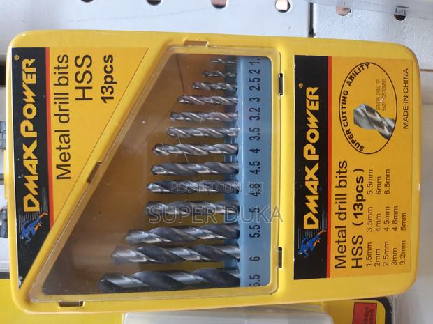 Metal Drill Bits Set/Steel/Cast Iron 13 PCS HSS Dmax Power- 1.5-6.5mm