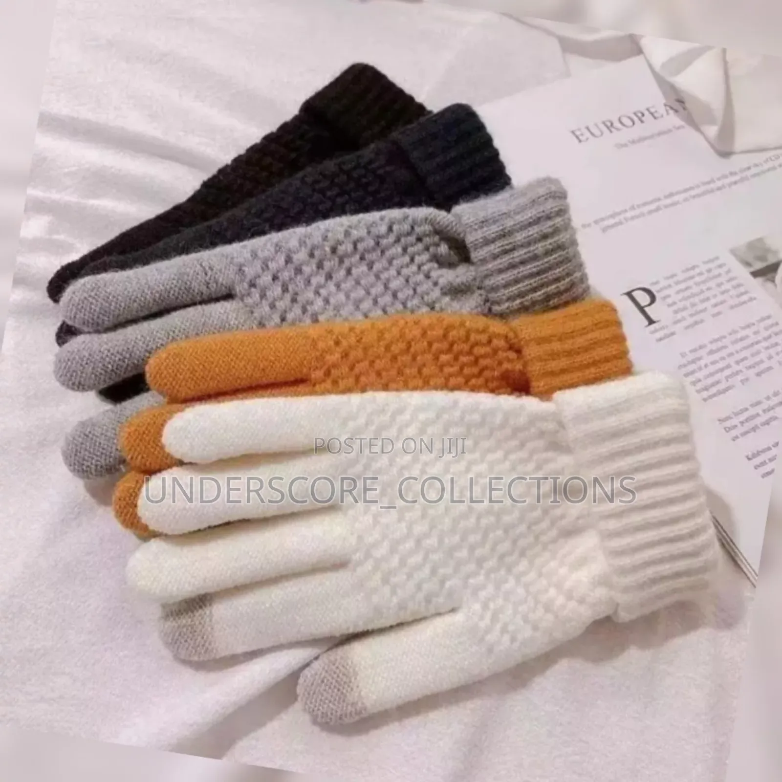 Men and Women Fleece Lined Knit Wool Mittens*