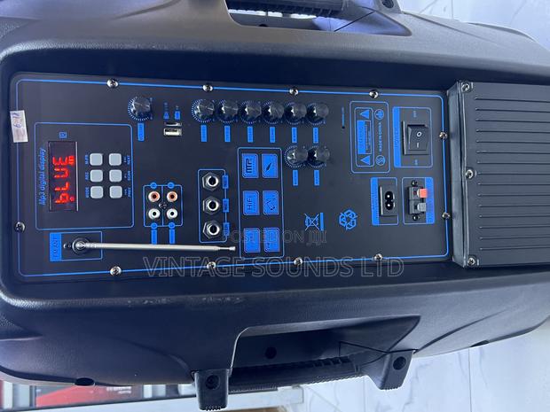 15 Inches Portable Powered Rechargeable Speaker and 2 Mics - thumbnail 3