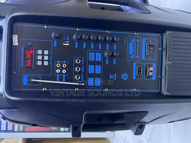 15 Inches Portable Powered Rechargeable Speaker and 2 Mics - thumbnail 4