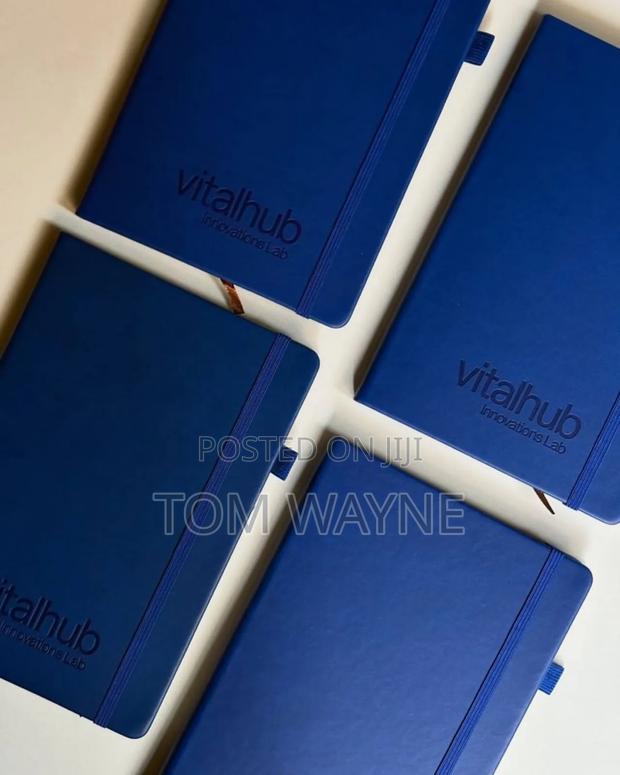 Engraved Leather Notebooks, A5 Size With Rubber Band Strap - main view