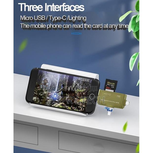 Sd Card Reader, 7-in-1 for Apple Type-C Android Phone Computer Otg - thumbnail 2