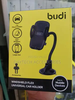 Budi Cm525b Windshield Flex Universal Mobile Phone Car Mount Holder