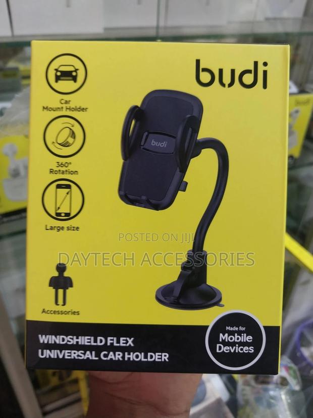 Budi Cm525b Windshield Flex Universal Mobile Phone Car Mount Holder - main view