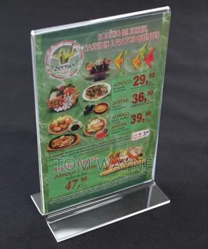 Transparent Table Top Menu Holder, Free Standing - thumbnail 2