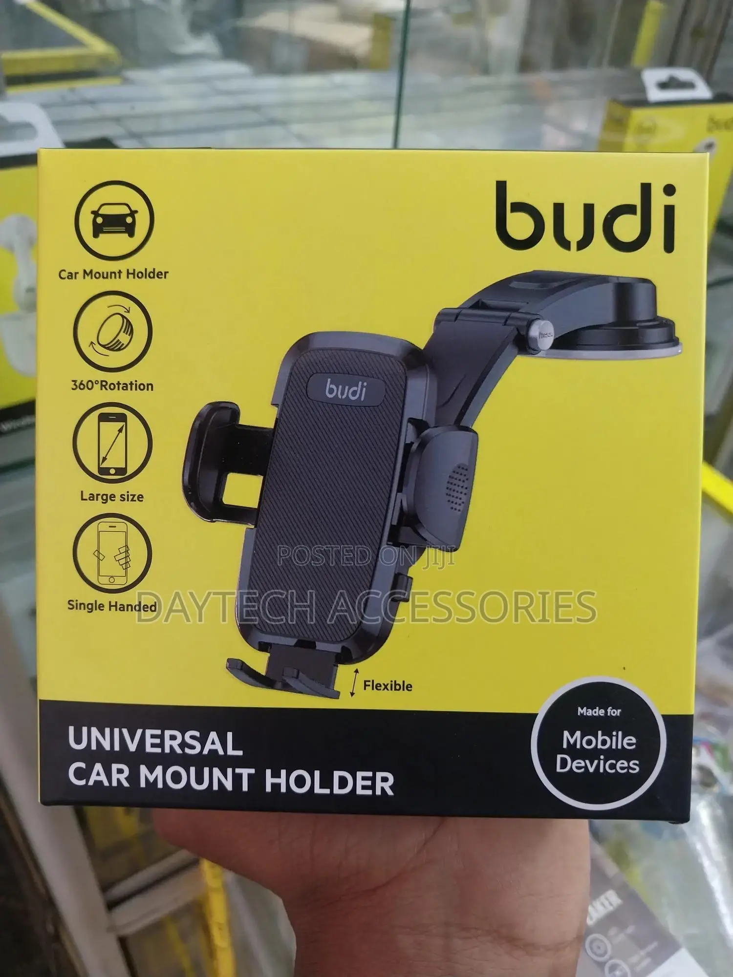 Budi Cm555b Universal Sunction Cup Car Mount Holder