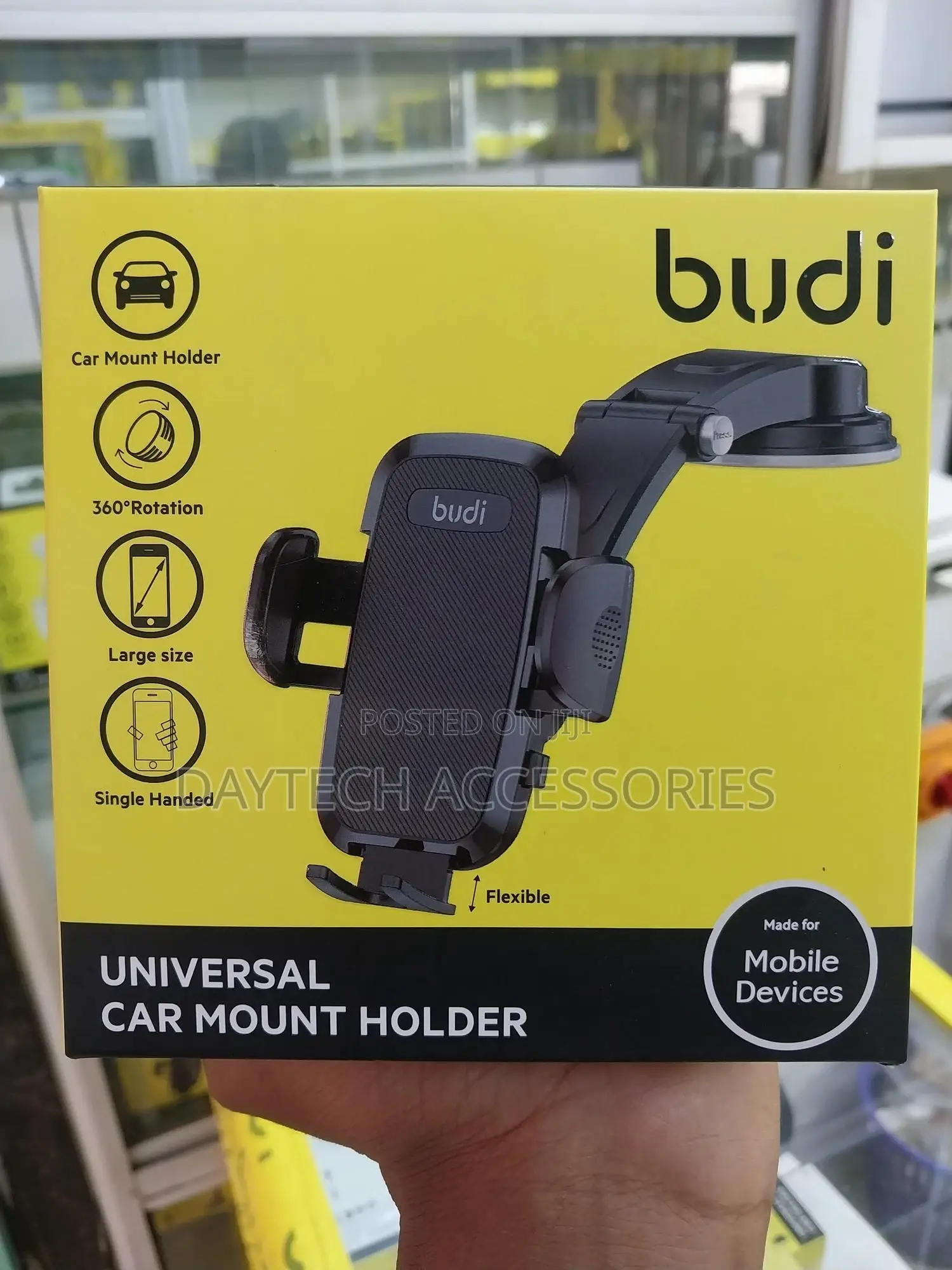 Budi Cm555b Universal Sunction Cup Car Mount Holder