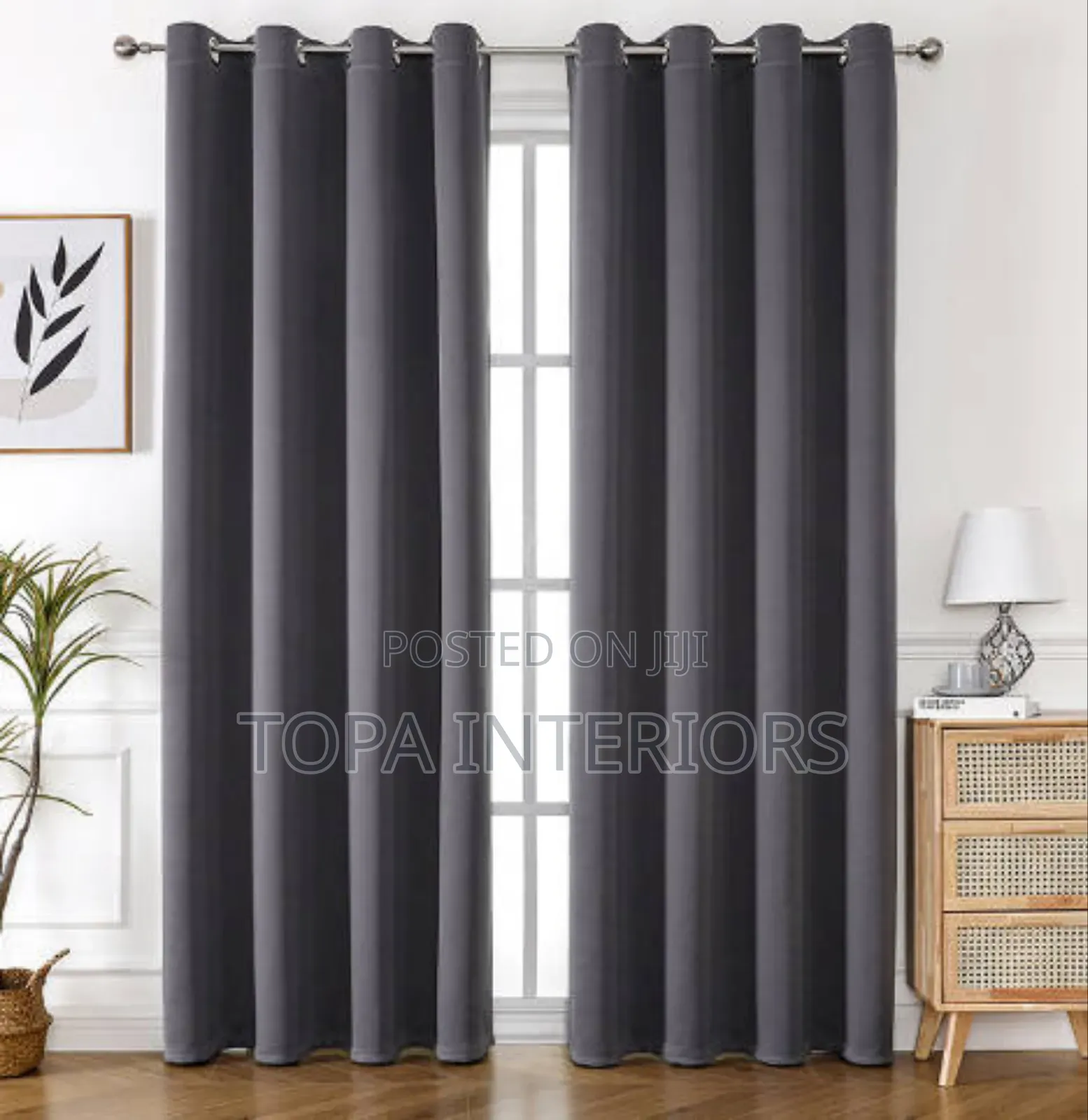Elegant Grey Curtains for Living Room or Bedroom