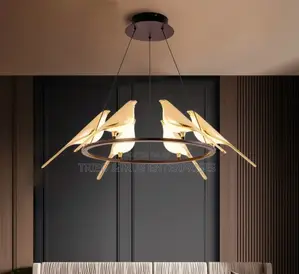 Modern Gold Magpie Bird Hanging Chandelier Light Hf5