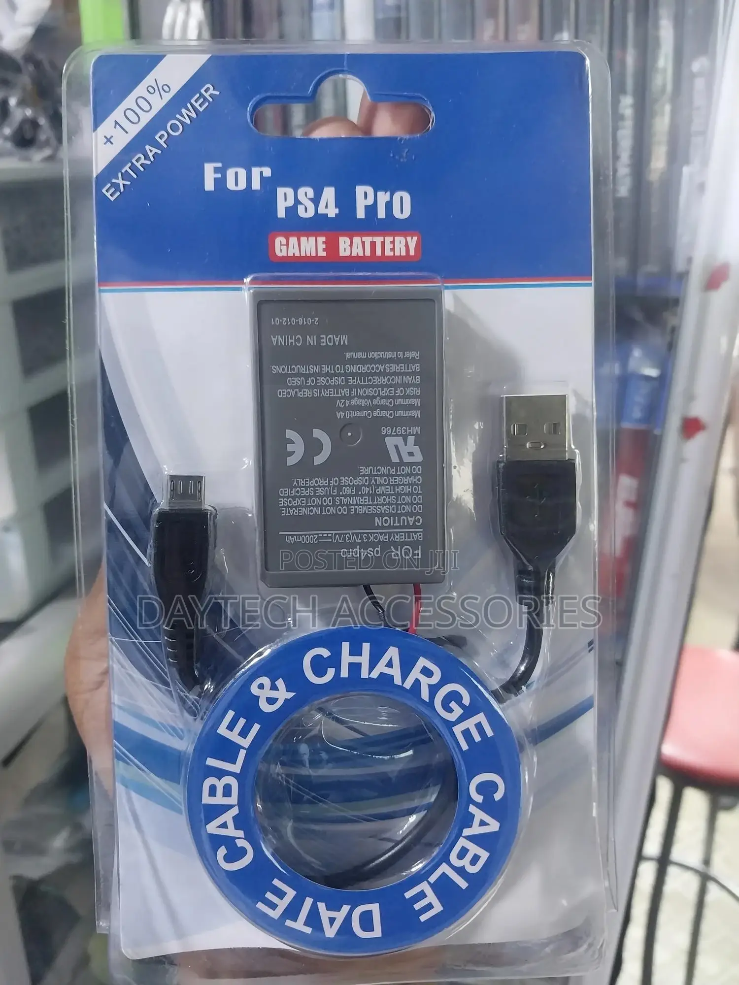 Battery for a Playstation 4 (Ps4) Pro Controlle With a Charging Cable.