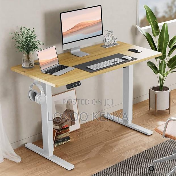 Office Desk; Electric Adjustable 1.4 M Home Office Standing Desk - thumbnail 6