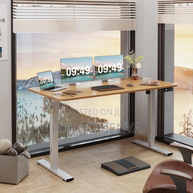 Office Desk; Electric Adjustable 1.4 M Home Office Standing Desk - thumbnail 7