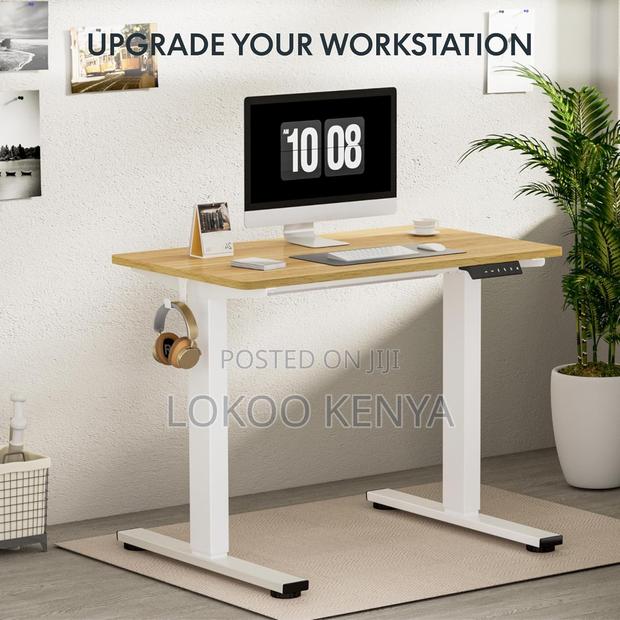 Office Desk; Electric Adjustable 1.4 M Home Office Standing Desk - thumbnail 9