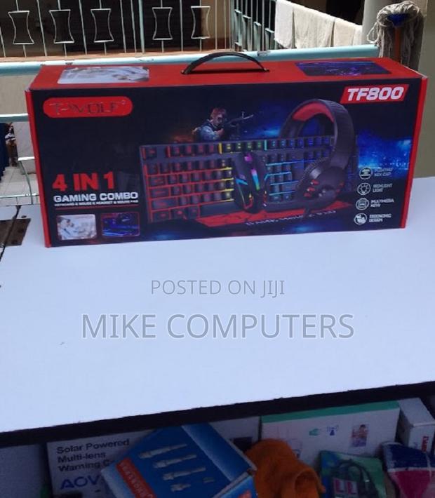 Tf850 Gaming Keyboard Headset Speaker Mouse Pad Wired RGB Backlight