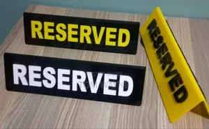 Reserved Table Signage