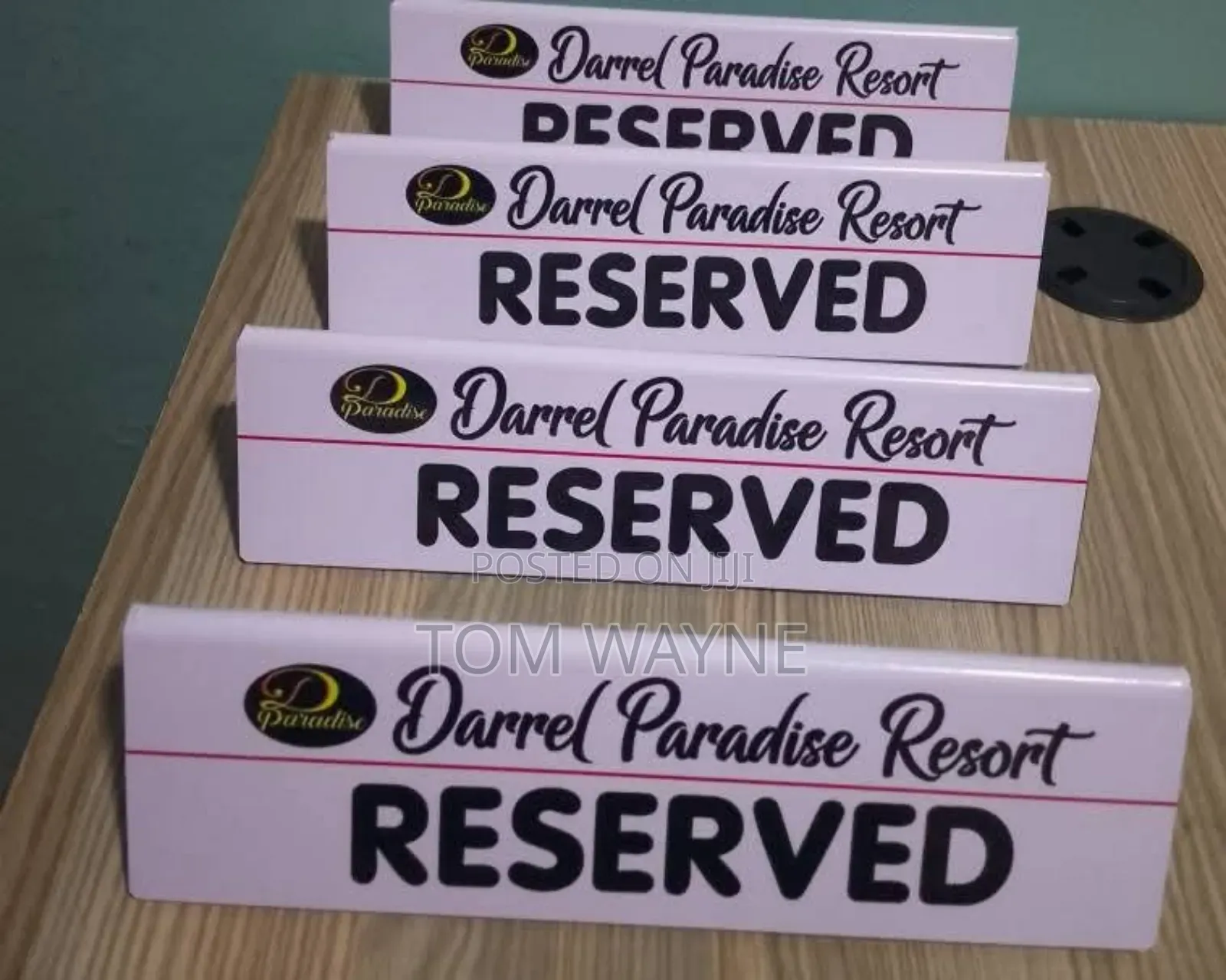 Reserved Table Signage