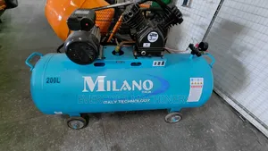 Milano Italia 200l Electric Air Compressor Double Piston.
