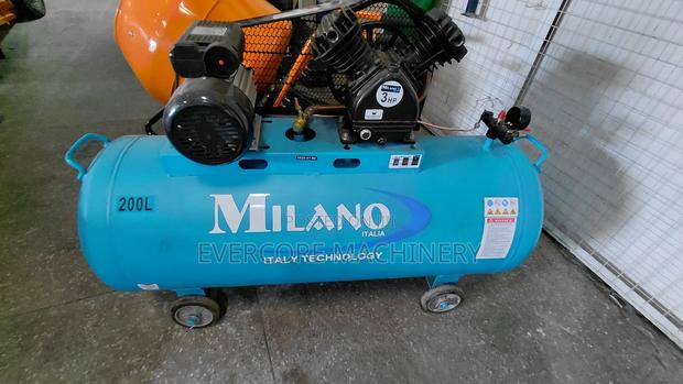 Milano Italia 200l Electric Air Compressor Double Piston. - thumbnail 2