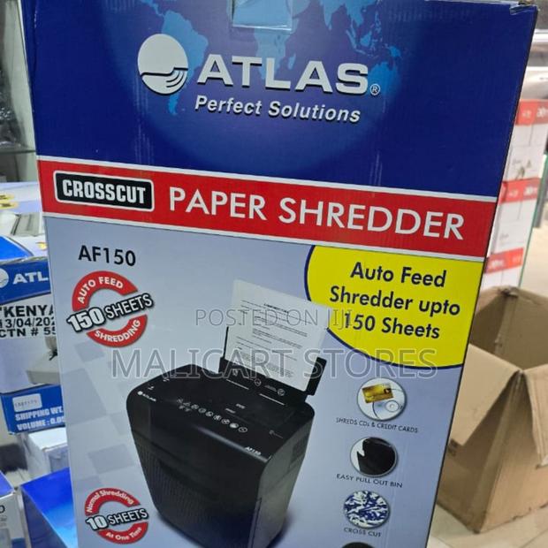 Atlas 150 Sheets Crosscut Paper Shredder - main view