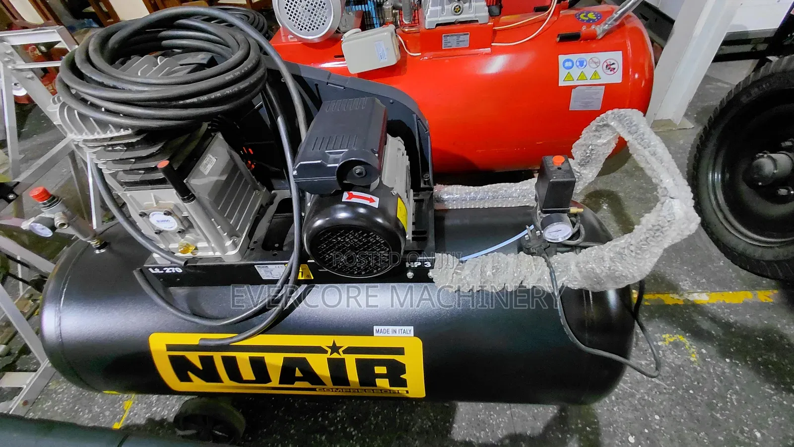Nuair Italy 150l 3hp Electric Air Compressor.