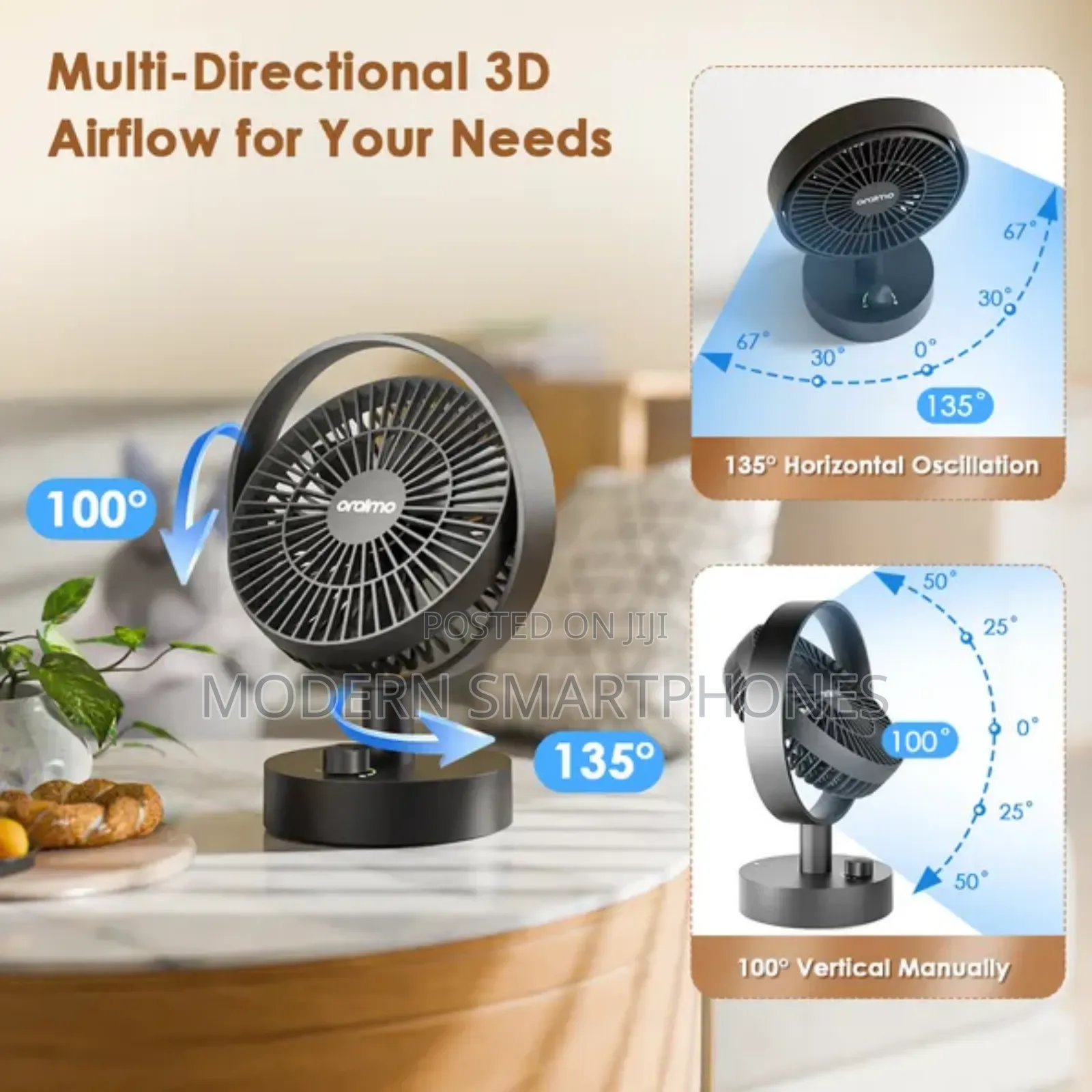 Oraimo Reachable Smarttablefan 5w Table Fan