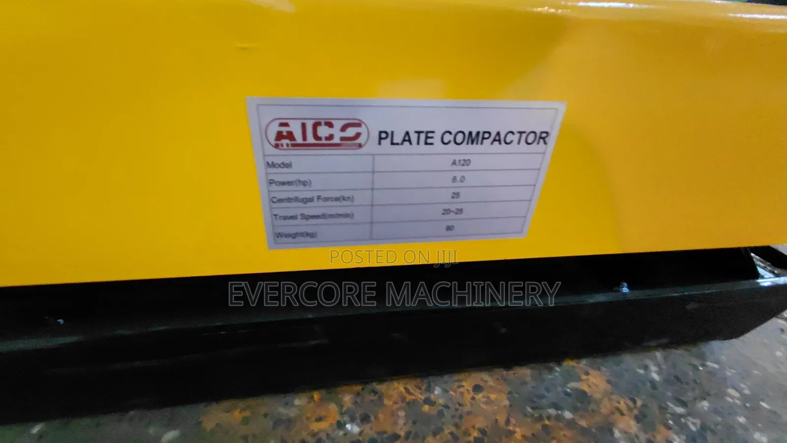 Aico Japan Plate Compactor 90kg 8hp Petrol Engine.