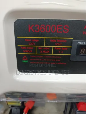 Kicho Japan K3600es 3.7kva Keystart Petrol Generator
