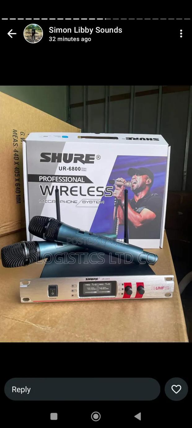 Shure Ur 6800 Dual Channel Uhf Wireless Microphone System - main view